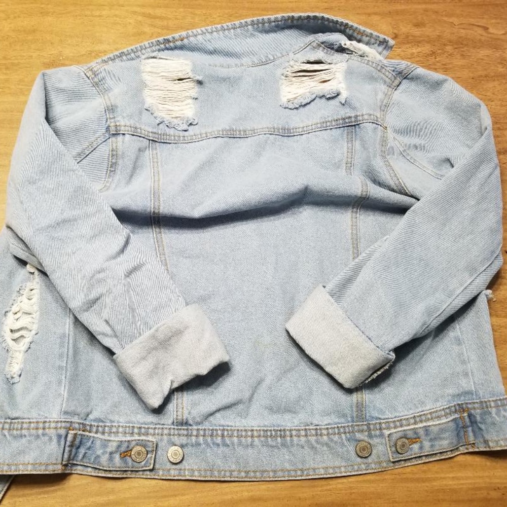 Distressed Denim Jacket - Picture 3 of 8